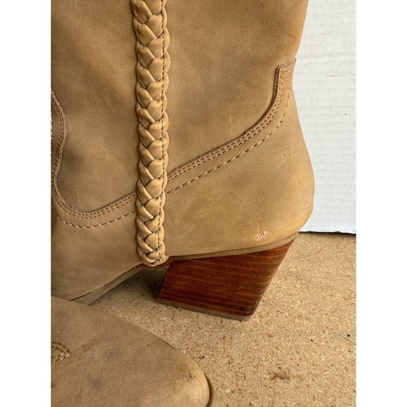 Report Women Sz‎ 7.5 Ankle Cowboy Boots Kalani Boho Western Braided Leather Boho - Picture 8 of 12